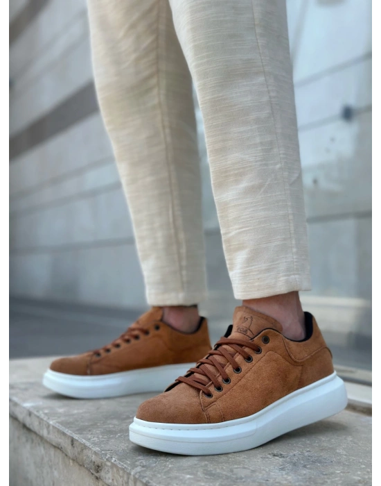 Ba0547 Boa Kalın Yüksek Taban Taba Süet Bağcıklı Spor Erkek Ayakkabı Erkek Günlük Ayakkabı