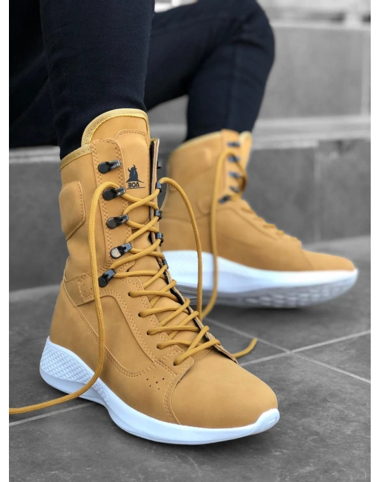 BA0600 Bağcıklı Camel Sarı Boksör Unisex Spor Postal Bot