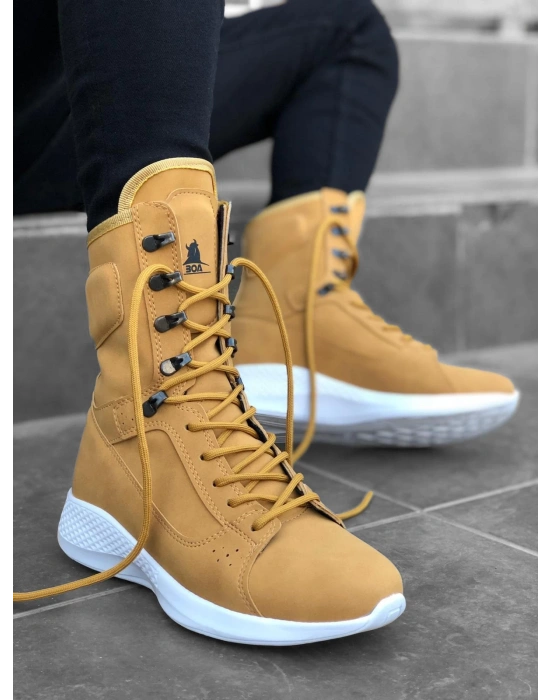 Ba0600 Bağcıklı Camel Sarı Boksör Unisex Spor Postal Erkek Bot