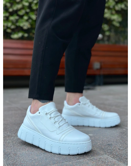 Ba0666 Boa Beyaz Yüksek Taban Erkek Erkek Günlük Ayakkabı