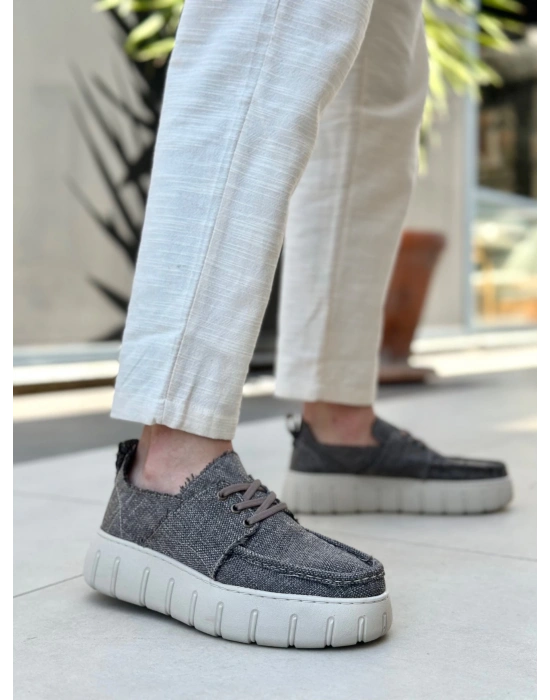 Ba0676 Boa Kahverengi Keten Yüksek Taban Erkek Yazlık Ayakkabı Erkek Günlük Ayakkabı