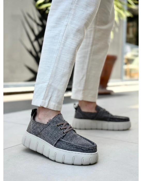 Ba0676 Boa Kahverengi Keten Yüksek Taban Erkek Yazlık Ayakkabı Erkek Günlük Ayakkabı