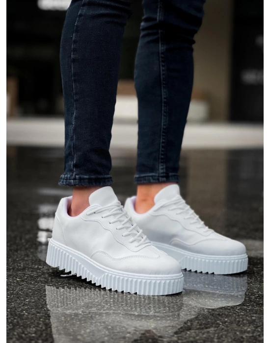 Ba0802 Boa Beyaz Yüksek Taban Erkek Erkek Günlük Ayakkabı