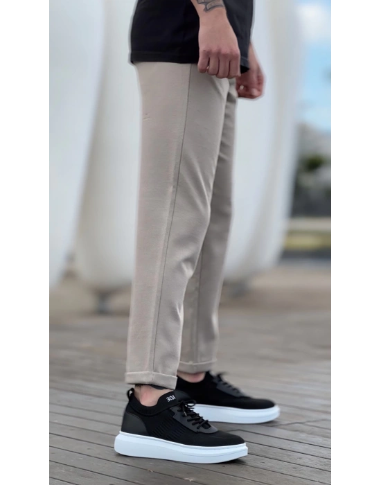 Ba0812 Özel Örme Triko Tarz Siyah Renk Erkek Spor Ayakkabı