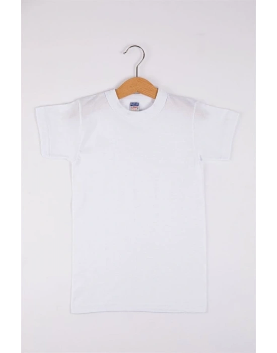 Berrak Çocuklar için Beyaz Sıfır Yaka Üst İç Giyim