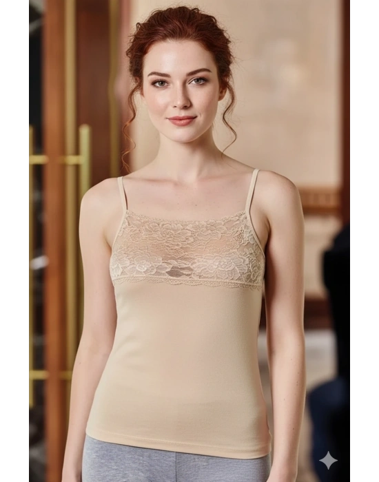 Berrak Kadın Dantelli İp Askılı Atlet 2046