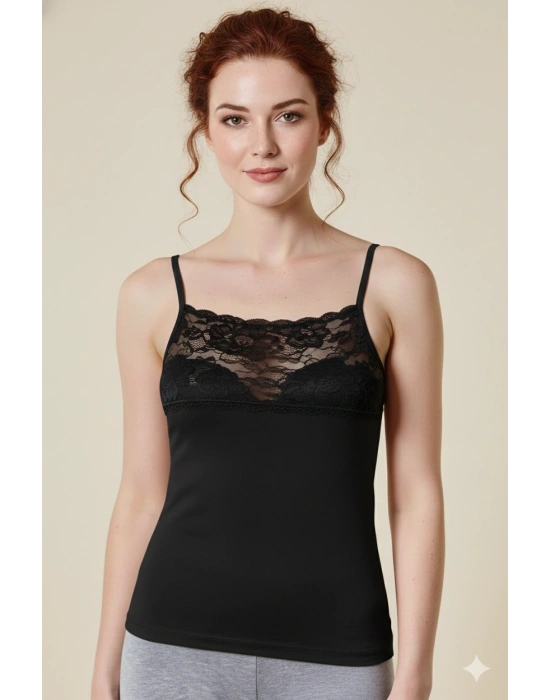 Berrak Kadın Dantelli İp Askılı Atlet 2046