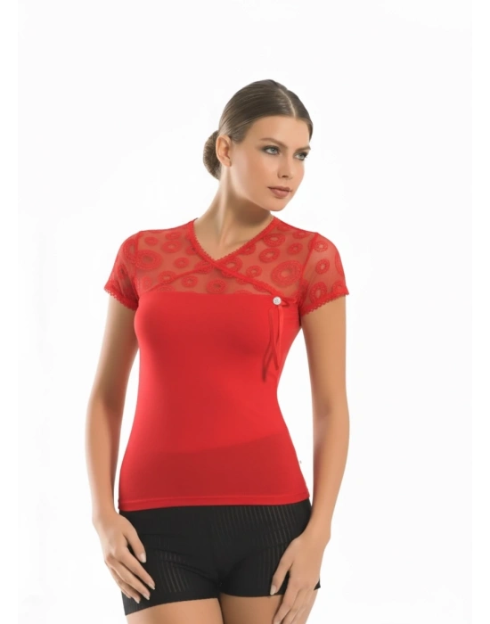 Berrak Kadın Floklu Kravize Atlet Elastane 2174