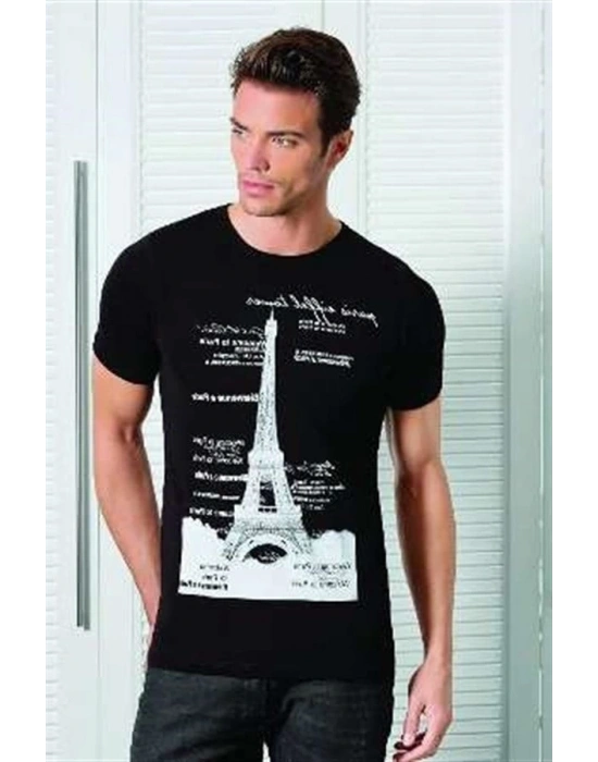Berrak Kule Baskılı Erkek T-Shirt 1043