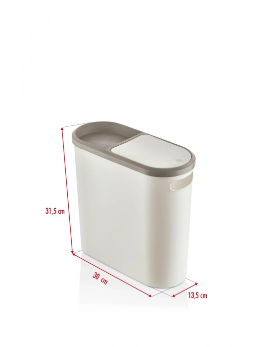 Beyaz Kapaklı WC Kağıtlıklı Çöp Kovası & Ofis Çöp Kovası 10 Lt