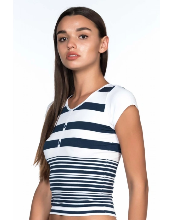 BEYAZ-LACİ MI Emay 5026 Soft Seamless T Shirt