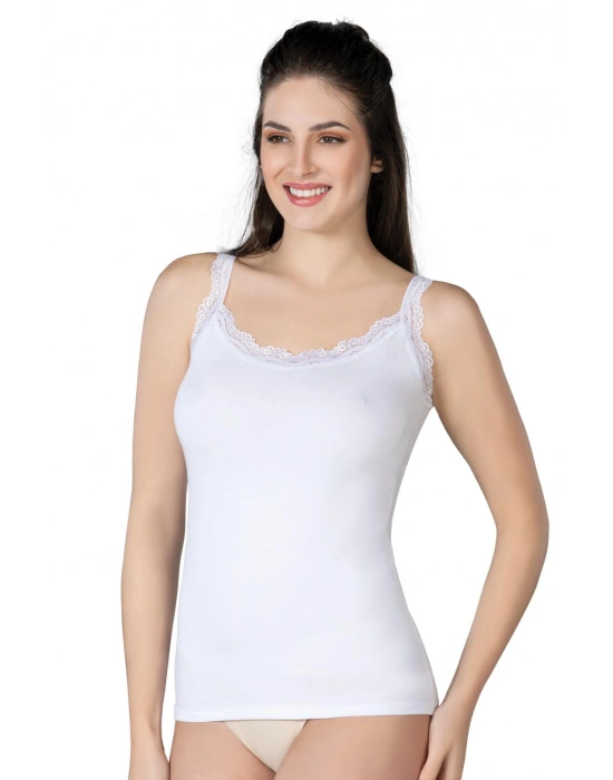 BEYAZ MI Emay 1411 Modal Cotton Dantelli Atlet