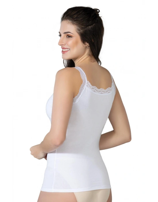 BEYAZ MI Emay 1411 Modal Cotton Dantelli Atlet