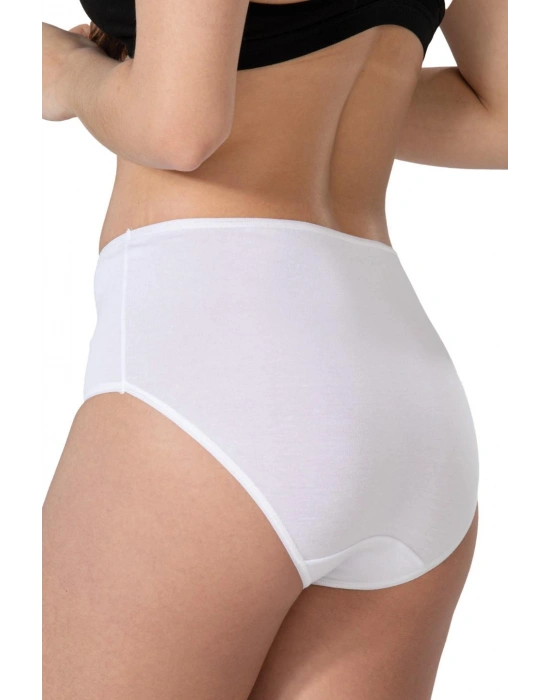 BEYAZ MI Emay 1445 Modal Cotton Yüksekbel Dantelli Külot