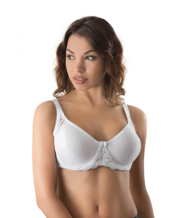 BEYAZ MI Emay 164 B Balenli Dantelli Sütyen