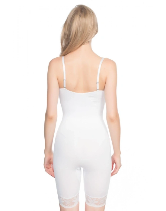 BEYAZ MI Emay 2031 Paçalı Dantelli Boy Korse