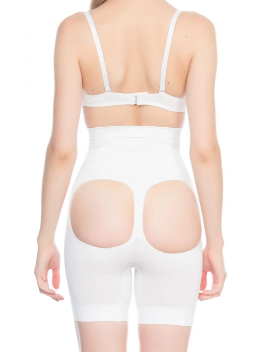 BEYAZ MI Emay 2032 Popo Açık Masajlı Boxer Korse