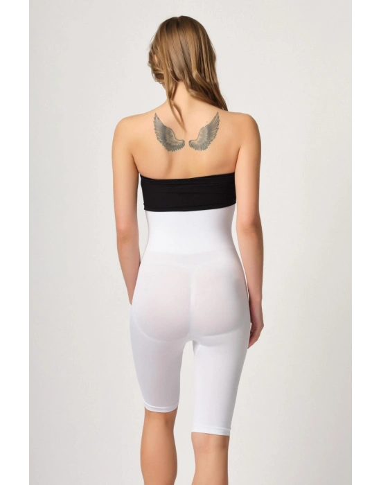 BEYAZ MI Emay 2044 Yüksek Bel Double Uzun Paçalı Korse