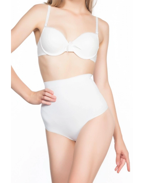 BEYAZ MI Emay 2054 Masajlı String Korse