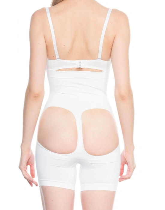 BEYAZ MI Emay 2063 Popo Açık Paçalı Korse