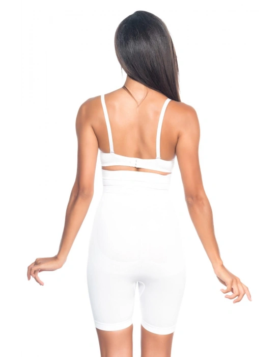 BEYAZ MI Emay 2077 Yüksek Bel Desenli Paçalı Korse