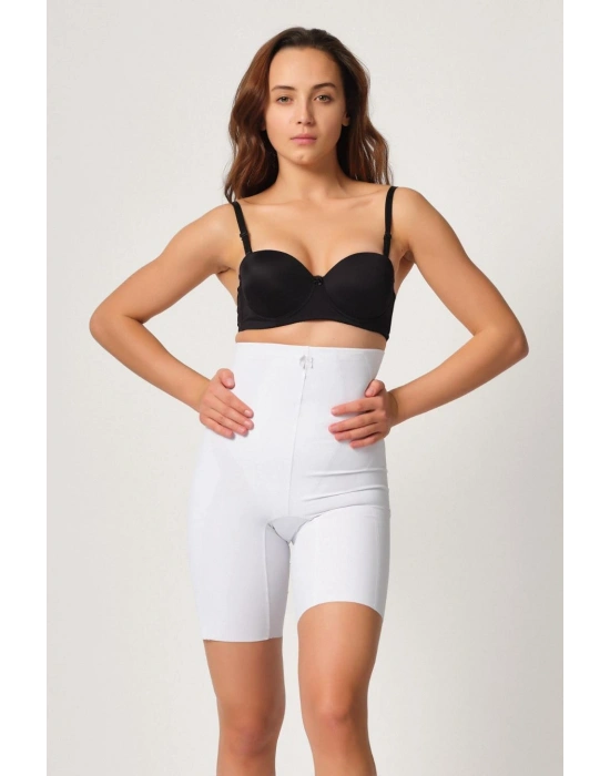 BEYAZ MI Emay 2814 Double Yüksek Bel Boxer Lazer Korse