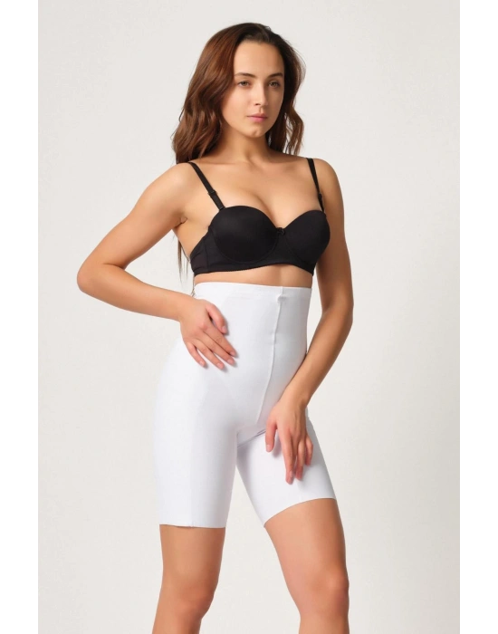 BEYAZ MI Emay 2814 Double Yüksek Bel Boxer Lazer Korse