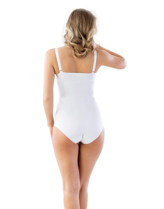 BEYAZ MI Emay 2821 Balenli Double Boy Slip Lazer Korse