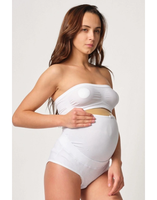 BEYAZ MI Emay 2825 Cotton Hamile Karın Destekleyici Slip Korse