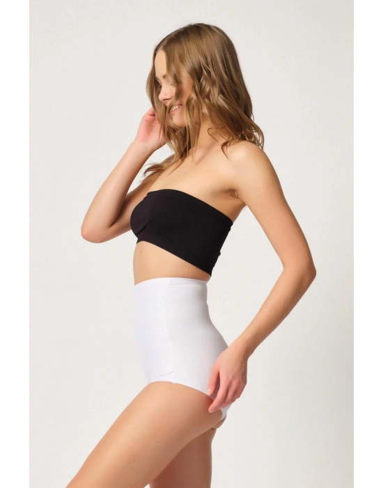 BEYAZ MI Emay 2842 Lazer Dantelli Slip Korse