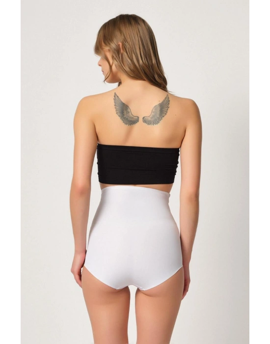 BEYAZ MI Emay 2842 Lazer Dantelli Slip Korse