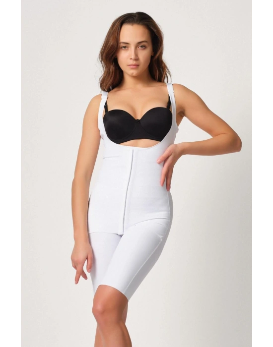 BEYAZ MI Emay 2915 Agraflı Yelek Karyoka Destekli Boy Korse