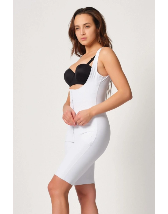 BEYAZ MI Emay 2915 Agraflı Yelek Karyoka Destekli Boy Korse