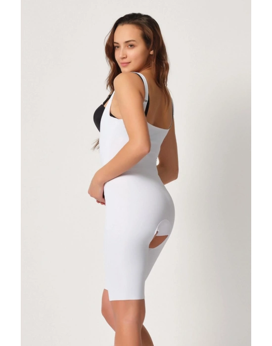 BEYAZ MI Emay 2915 Agraflı Yelek Karyoka Destekli Boy Korse