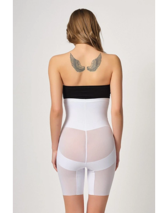 BEYAZ MI Emay 2929 Double Tül Paçalı Lazer Korse