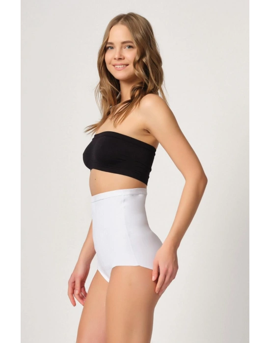 BEYAZ MI Emay 2931 Karın Balen Destekli Slip Lazer Korse