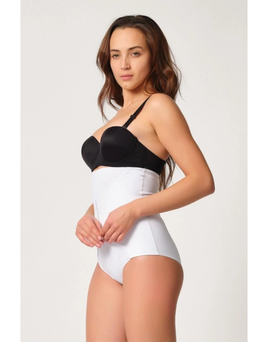 BEYAZ MI Emay 2932 Double Karın Agraf Destekli Slip Lazer Korse