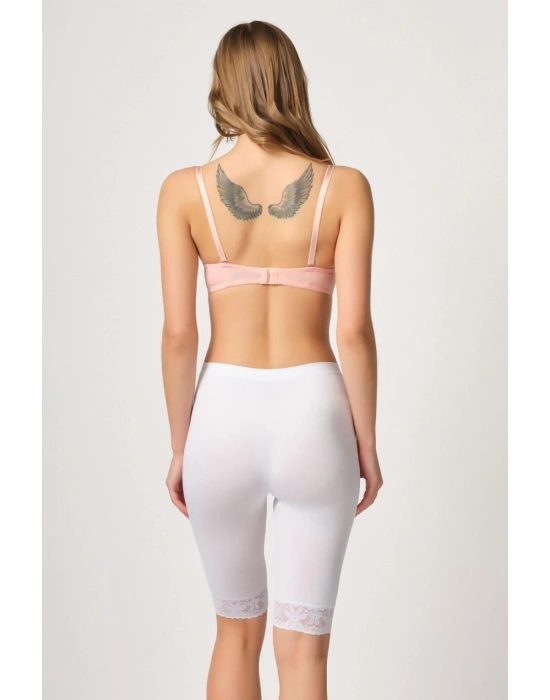 BEYAZ MI Emay 3004 Soft Uzun Paça Dantel Boxer
