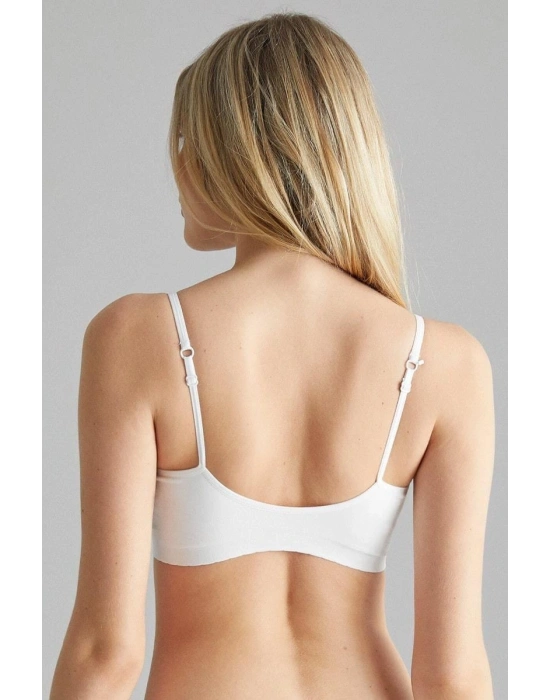 BEYAZ MI Emay 4020 Pedli İnce Askılı Büstiyer