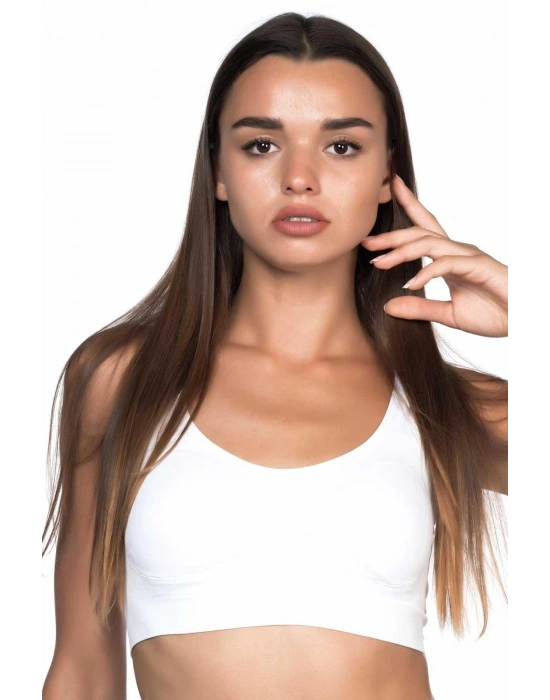 BEYAZ MI Emay 4021 Pedli Kalın Askılı Büstiyer