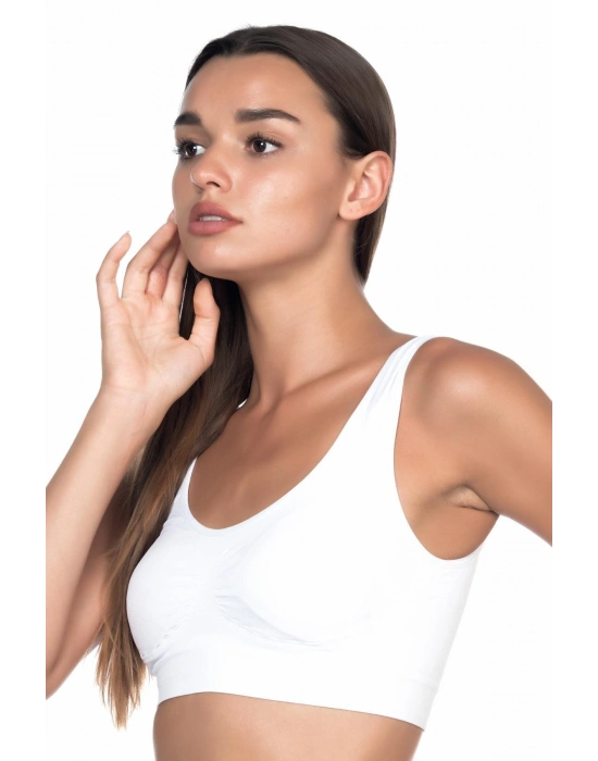 BEYAZ MI Emay 4021 Pedli Kalın Askılı Büstiyer