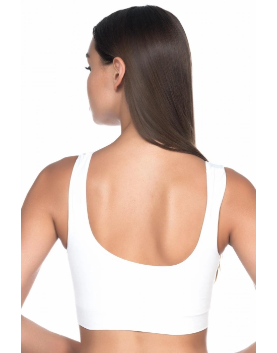 BEYAZ MI Emay 4021 Pedli Kalın Askılı Büstiyer
