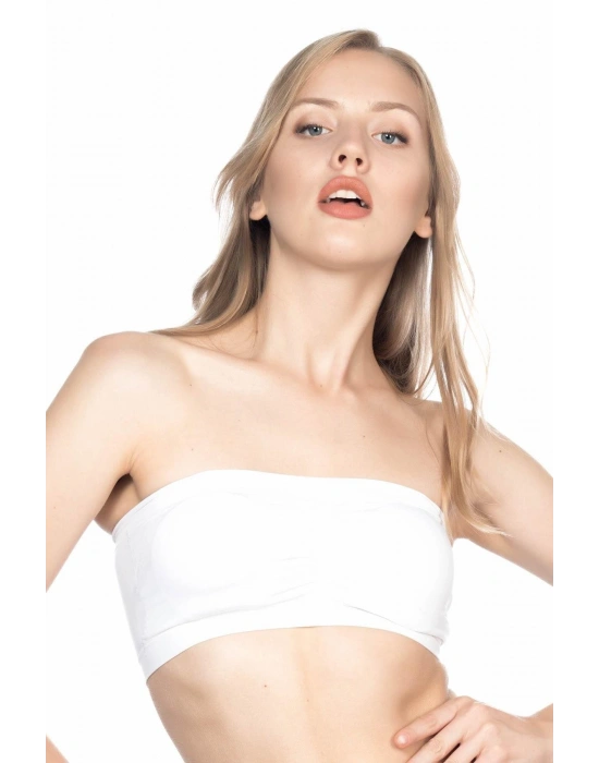 BEYAZ MI Emay 4022 Pedli Straplez Korse