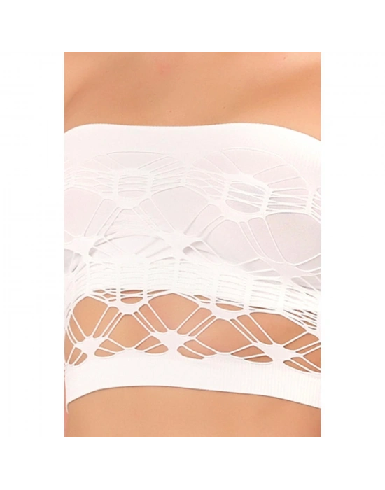 BEYAZ MI Emay 4050 Double Örgü Toparlayıcı Straplez Büstiyer