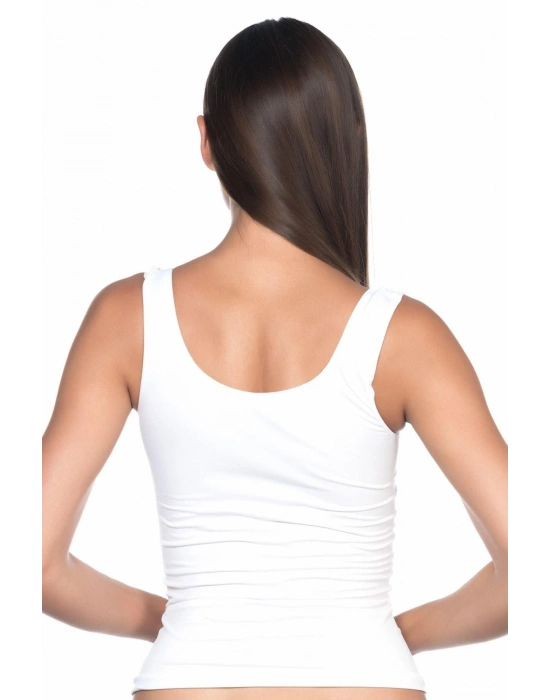 BEYAZ MI Emay 5002 Soft Kalın Askılı Uzun Atlet