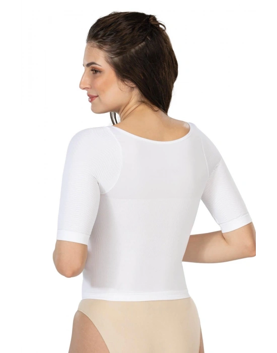 BEYAZ MI Emay 5014 Göğsü Açık Yarım Kollu Korse