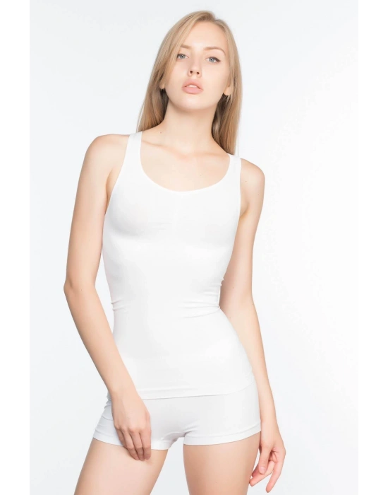 BEYAZ MI Emay 5015 Kalın Askılı Atlet Korse