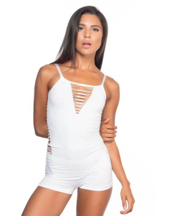 BEYAZ MI Emay 5037 İp Askılı Fantazi Atlet Korse