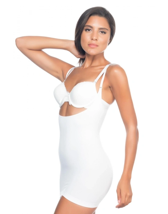 BEYAZ MI Emay 5043 Göğsü Açık Masajlı Korse