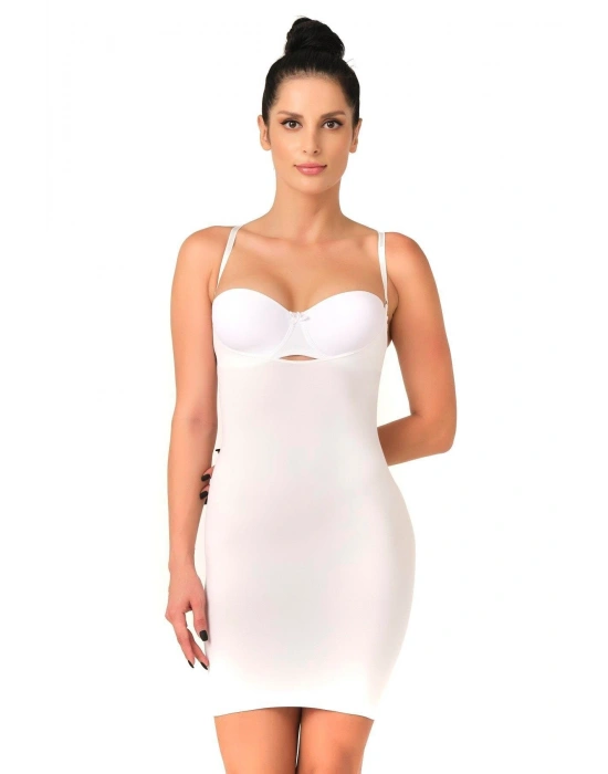 BEYAZ MI Emay 5060 Göğsü Açık Elbise Korse